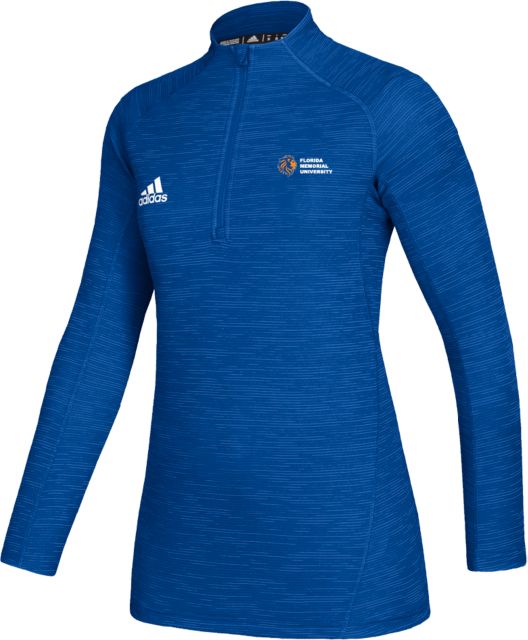 Florida Memorial Adidas Womens Game Mode 1/4 Zip Florida Memorial University with Lion - ONLINE ONLY