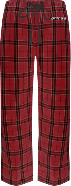 CollegeFanGear Fairfield Red/Black Button Fly Flannel Pant Stags 