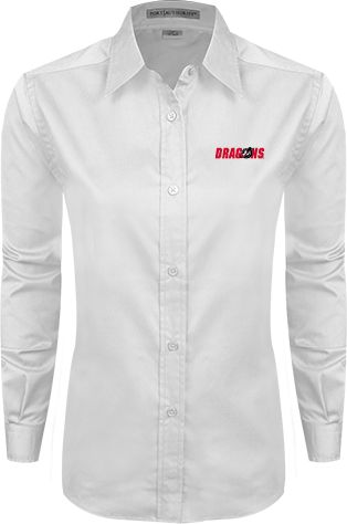 MSUM Womens Twill Button Down Long Sleeve  Dragons - ONLINE ONLY