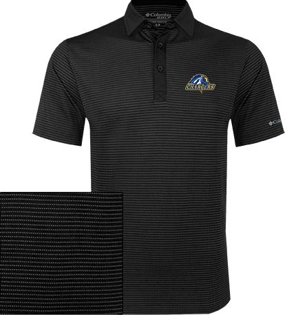 New Haven Columbia Omni Wick Sunday Golf Polo Chargers w/ Head - ONLINE ONLY