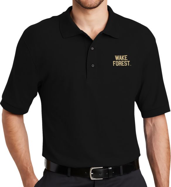 Wake Forest Easycare Pique Polo Wake Forest Stacked - ONLINE ONLY