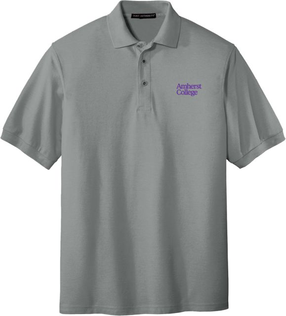 Amherst College Cool Silk Touch Polo Amherst College Wordmark - ONLINE ONLY