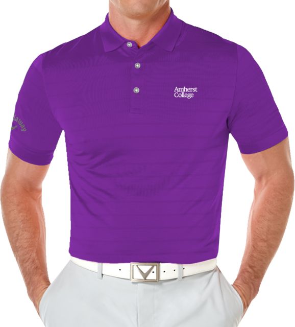 Amherst College Callaway Opti Vent Polo Amherst College Wordmark - ONLINE ONLY