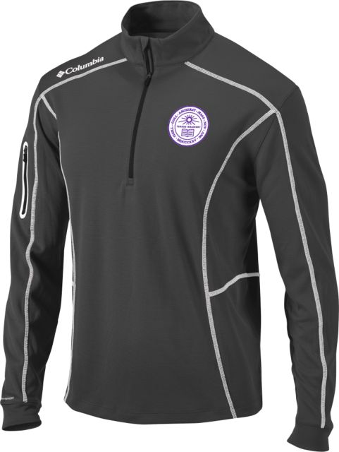 Amherst College Columbia Omni Wick Shotgun 1/4 Zip Amherst Seal - ONLINE ONLY