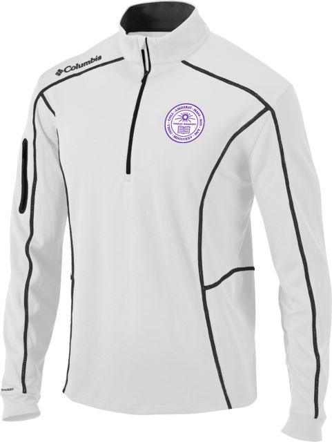 Amherst College Columbia Omni Wick Shotgun 1/4 Zip Amherst Seal - ONLINE ONLY