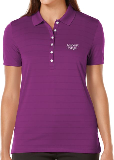 Amherst College Callaway Womens Opti Vent Polo Amherst College Wordmark - ONLINE ONLY
