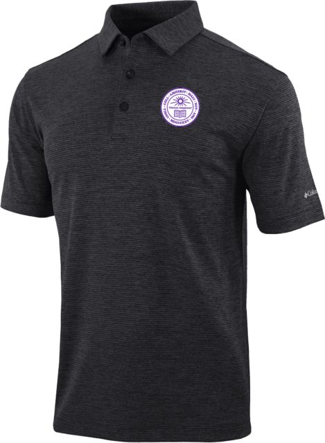 Amherst College Columbia Omni Wick Set Golf Polo Amherst Seal - ONLINE ONLY