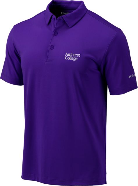 Amherst College Columbia Omni Wick Drive Polo Amherst College Wordmark - ONLINE ONLY