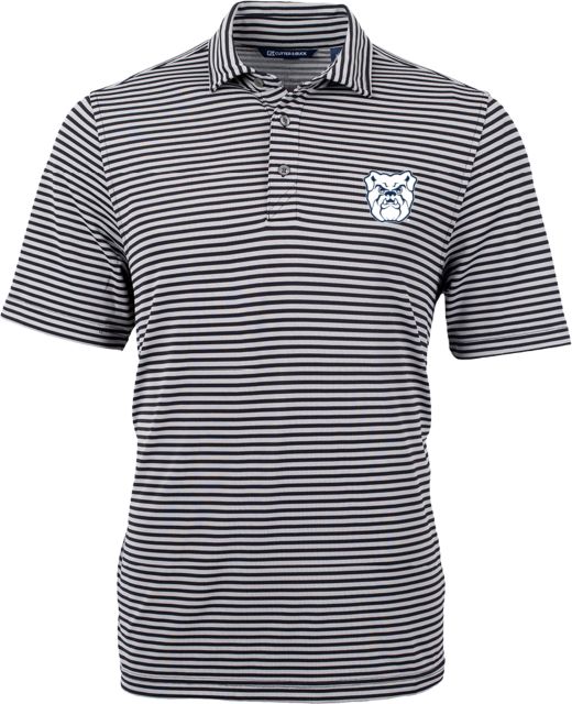 Butler C&B Virtue Eco Pique Stripe Polo Butler University Bulldog Head - ONLINE ONLY