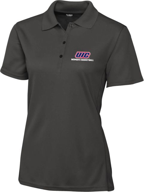 UIC Womens Clique Ice Dark Pique Polo UIC WOMENS BASKETBALL - ONLINE ONLY
