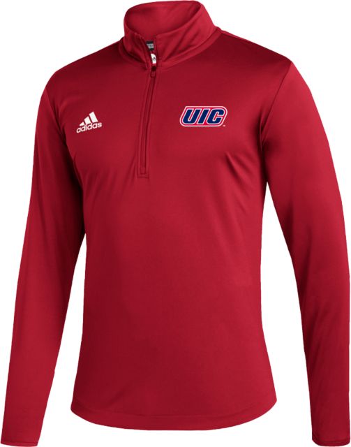 UIC Adidas Red Under The Lights 1/4 Zip UIC- ONLINE ONLY
