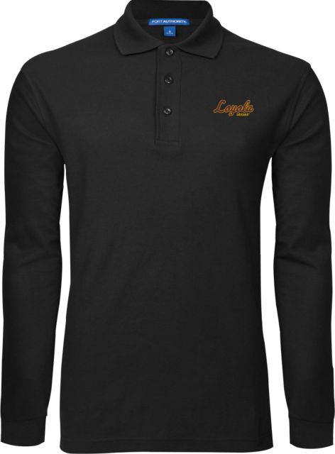 Loyola Chicago Long Sleeve Polo Script Mark - ONLINE ONLY