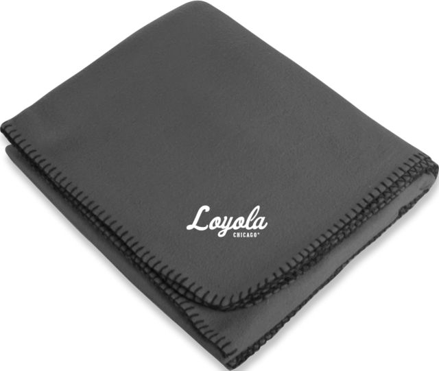 Loyola Chicago Arctic Fleece Blanket Script Mark - ONLINE ONLY