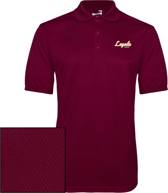 Loyola Chicago Dry Mesh Polo Script Mark - ONLINE ONLY
