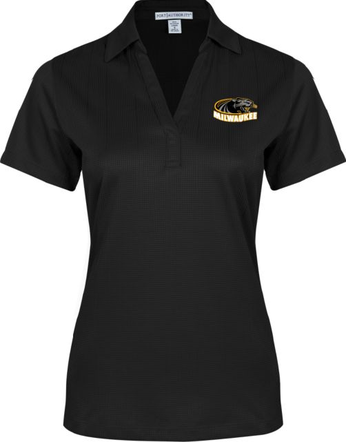 Wisconsin Milwaukee Womens Performance Fine Jacquard Polo University of Wisconsin Milwaukee Panther Head Primary Mark - ONLINE ONLY