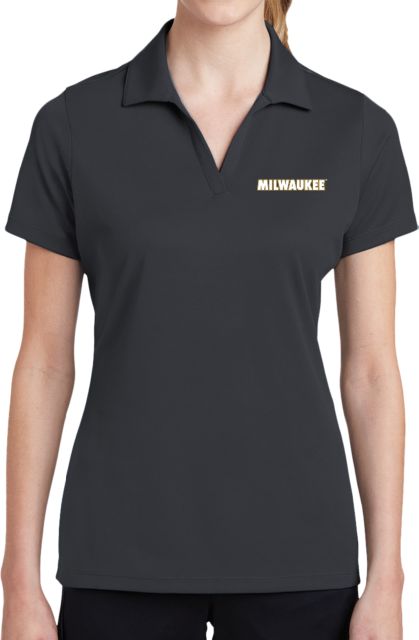 Wisconsin Milwaukee Womens Dry Mesh Polo University of Wisconsin Milwaukee Wordmark Flat - ONLINE ONLY