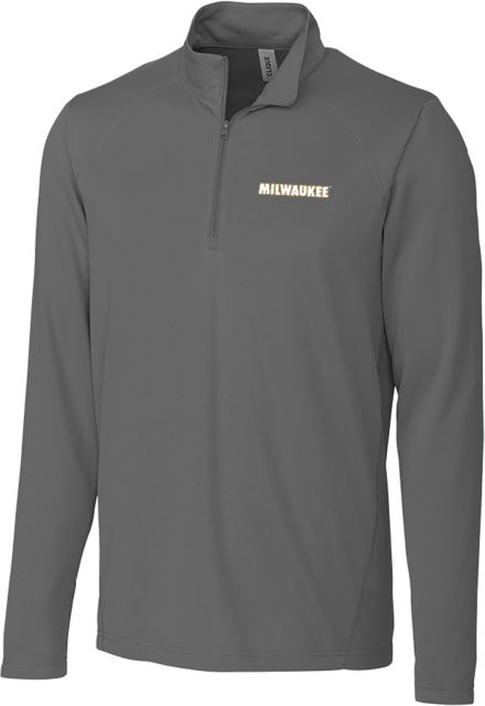 Wisconsin Milwaukee C&B Titan Clique Ice Pique Half Zip University of Wisconsin Milwaukee Wordmark Flat - ONLINE ONLY