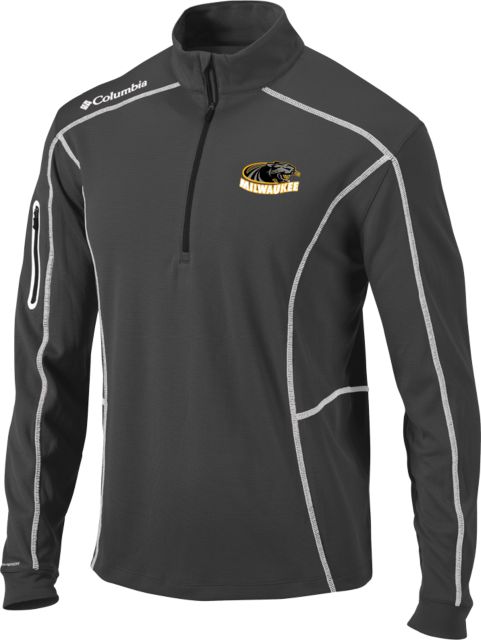 Wisconsin Milwaukee Columbia Omni Wick Shotgun 1/4 Zip University of Wisconsin Milwaukee Panther Head Primary Mark - ONLINE ONLY
