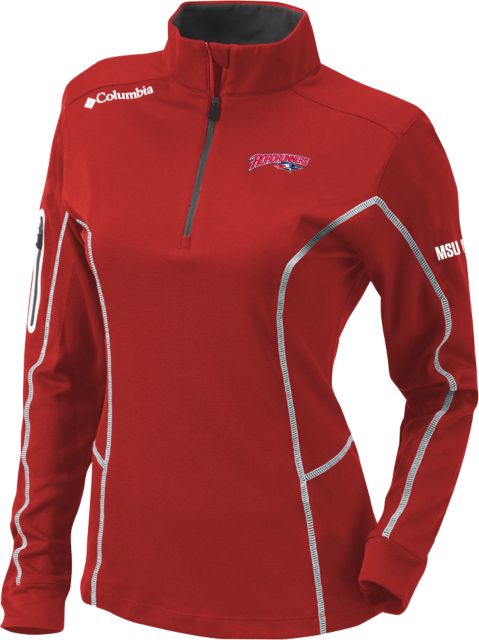 MSU Denver Columbia Womens Omni Wick Shotgun 1/4 Zip Roadrunners With Roadrunner Head