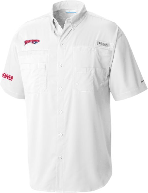 MSU Denver Columbia Tamiami Performance Short Sleeve Shirt Roadrunners With Roadrunner Head