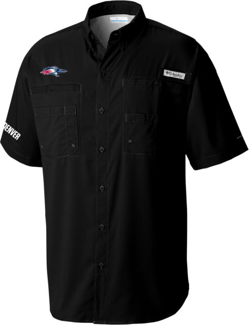MSU Denver Columbia Tamiami Performance Short Sleeve Shirt Roadrunner Head