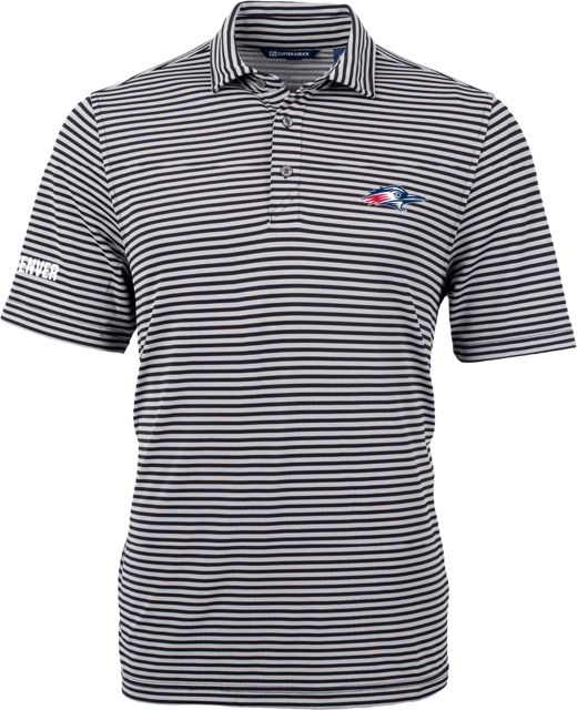 MSU Denver C&B Virtue Eco Pique Stripe Polo Roadrunner Head
