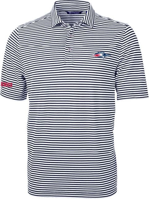 MSU Denver C&B Virtue Eco Pique Stripe Polo Roadrunner Head