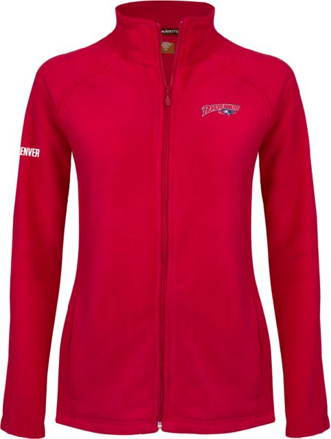MSU Denver Womens Fleece Full Zip Jacket Roadrunners With Roadrunner Head