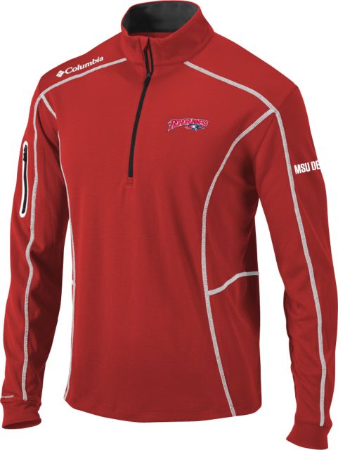 MSU Denver Columbia Omni Wick Shotgun 1/4 Zip Roadrunners With Roadrunner Head