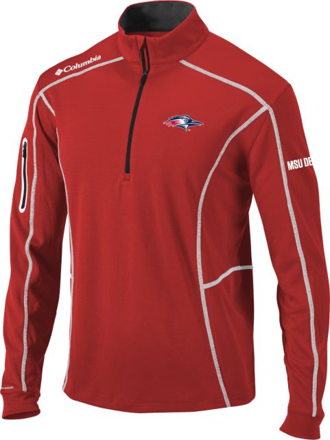 MSU Denver Columbia Omni Wick Shotgun 1/4 Zip Roadrunner Head