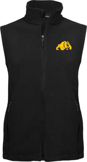 Bowie State Fleece Full Zip Vest Primary Mark - ONLINE ONLY