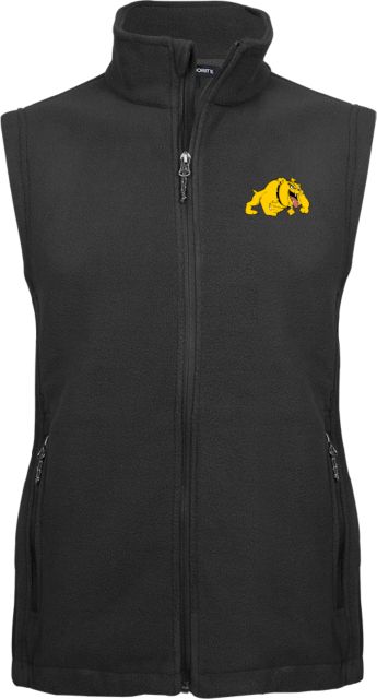 Bowie State Fleece Full Zip Vest Primary Mark - ONLINE ONLY