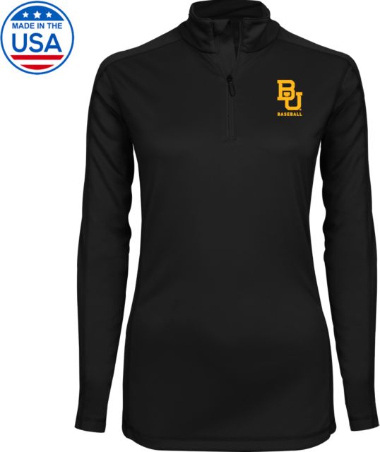 Baylor University Womens Syntrel Interlock 1/4 Zip Baseball - ONLINE ONLY