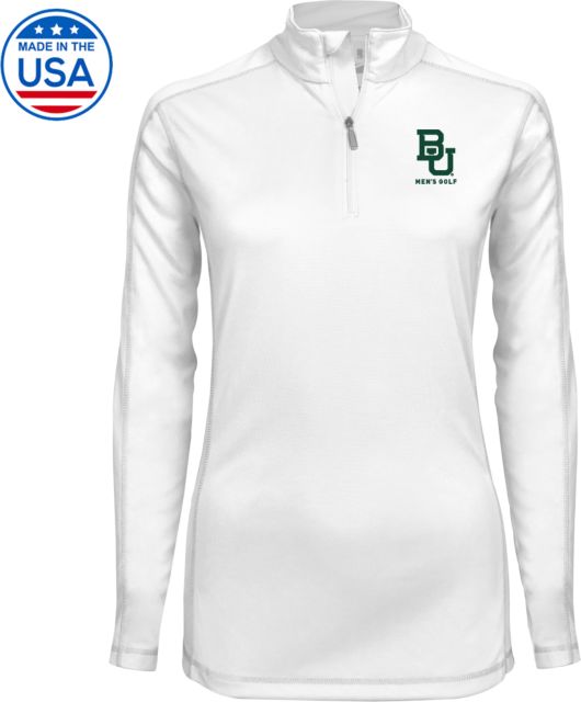 Baylor University Womens Syntrel Interlock 1/4 Zip Mens Golf - ONLINE ONLY