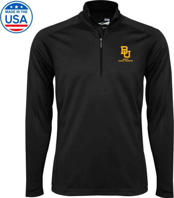 Baylor University Syntrel Interlock 1/4 Zip Mens Cross Country - ONLINE ONLY