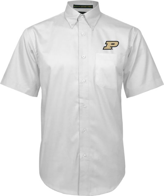 Purdue Twill Button Down Short Sleeve Primary Athletic Mark