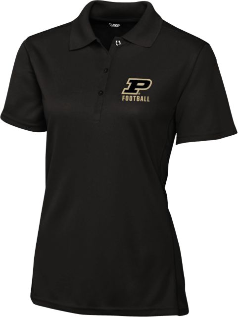 Purdue C&B Womens Clique Ice Pique Polo Purdue P - Football