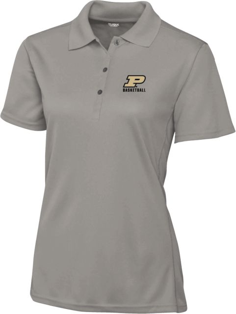 Purdue C&B Womens Clique Ice Pique Polo Purdue P - Basketball