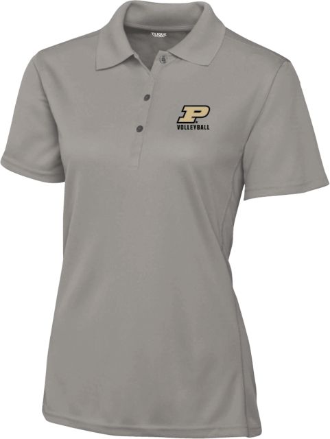Purdue C&B Womens Clique Ice Pique Polo Purdue P - Volleyball