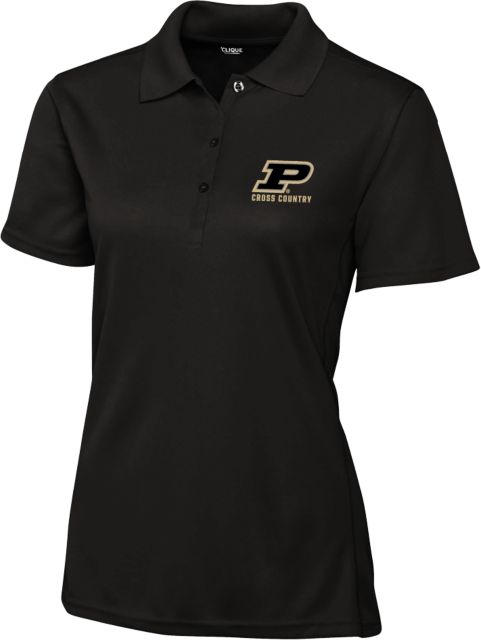 Purdue C&B Womens Clique Ice Pique Polo Purdue P - Cross Country