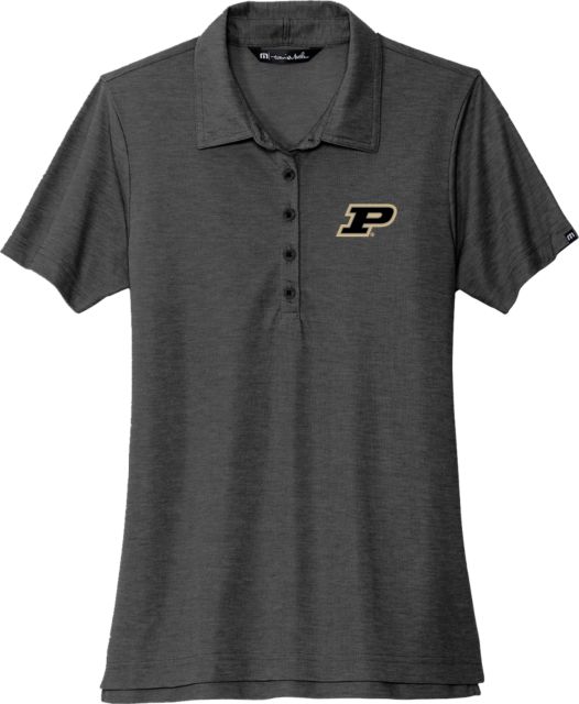 Purdue Travis Mathew Womens Oceanside Polo Primary Athletic Mark