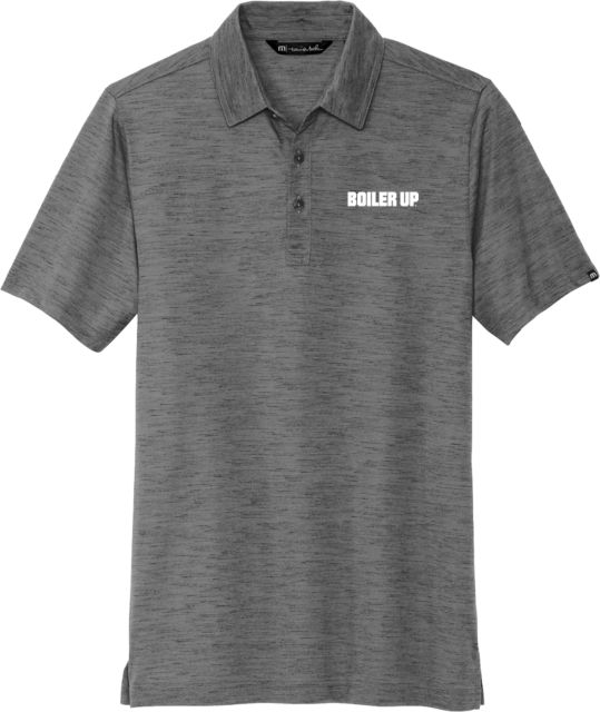 Purdue Travis Mathew Auckland Slub Polo Boiler Up Athletic Wordmark