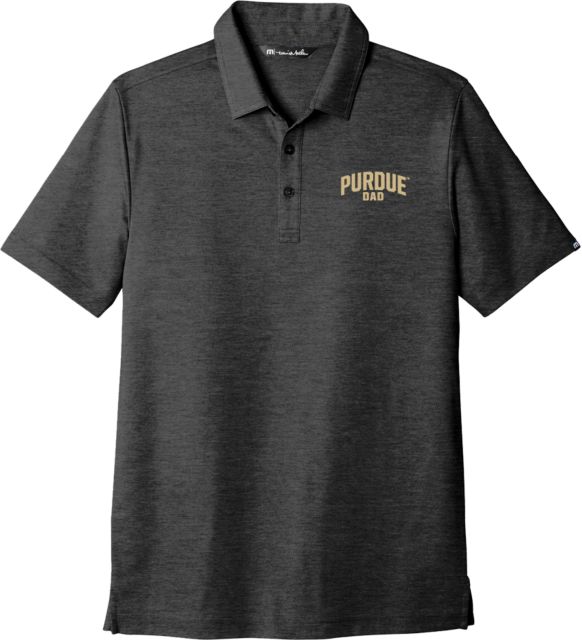 Purdue TravisMathew Oceanside Heather Polo Arched Purdue Dad - ONLINE ONLY