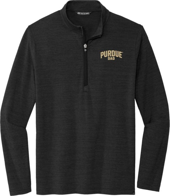 Purdue TravisMathew Crestview 1/4 Zip Pullover Arched Purdue Dad - ONLINE ONLY