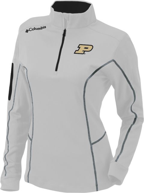 Purdue Columbia Womens Omni Wick Shotgun 1/4 Zip Primary Athletic Mark