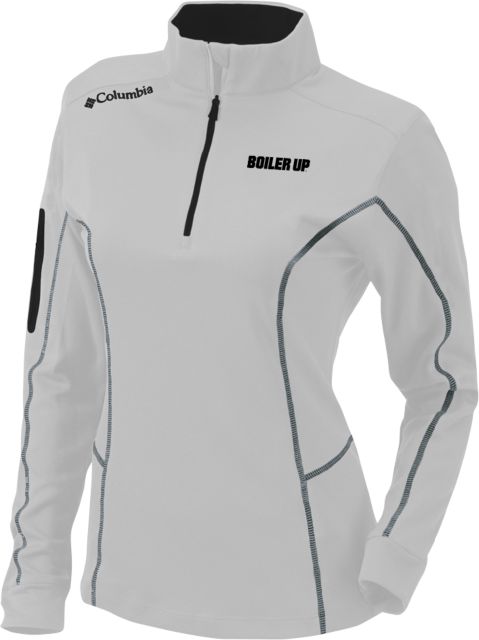 Purdue Columbia Womens Omni Wick Shotgun 1/4 Zip Boiler Up Athletic Wordmark