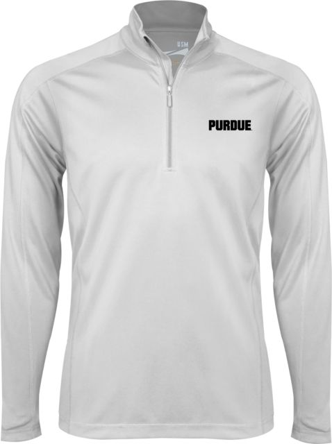 Purdue Syntrel Interlock 1/4 Zip Purdue Athletic Wordmark