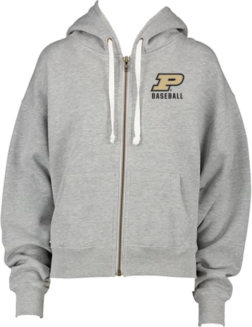 Purdue Enza Womens Boxy Full Zip Hood Purdue P - Baseball - ONLINE ONLY