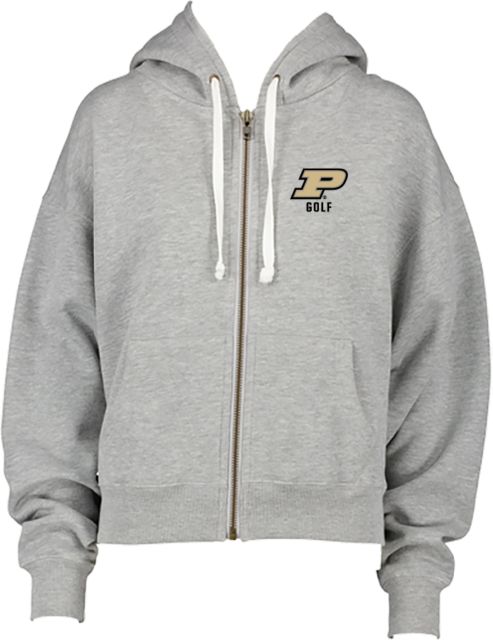 Purdue Enza Womens Boxy Full Zip Hood Purdue P - Golf