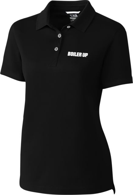 Purdue Womens CandB Advantage Polo Boiler Up Athletic Wordmark